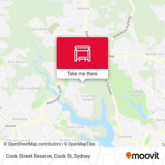 Mapa Cook Street Reserve, Cook St