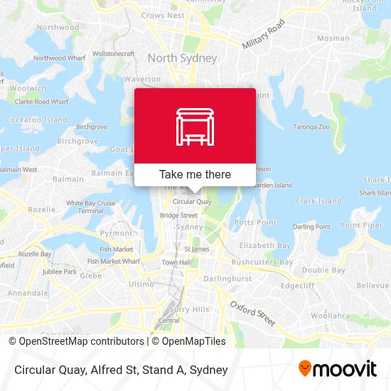 Mapa Circular Quay, Alfred St, Stand A