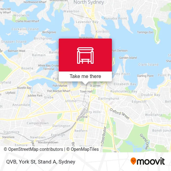 Mapa QVB, York St, Stand A