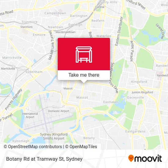 Mapa Botany Rd at Tramway St