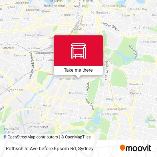 Mapa Rothschild Ave before Epsom Rd