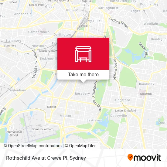 Mapa Rothschild Ave at Crewe Pl