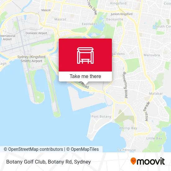 Mapa Botany Golf Club, Botany Rd