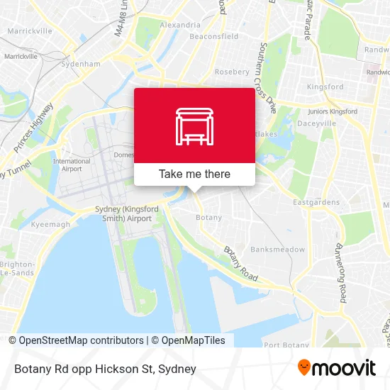 Mapa Botany Rd opp Hickson St