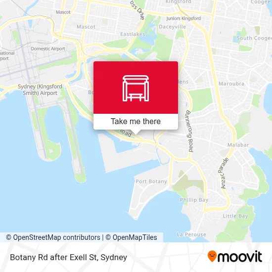 Mapa Botany Rd after Exell St