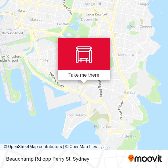 Mapa Beauchamp Rd opp Perry St