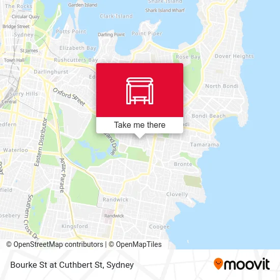 Mapa Bourke St at Cuthbert St