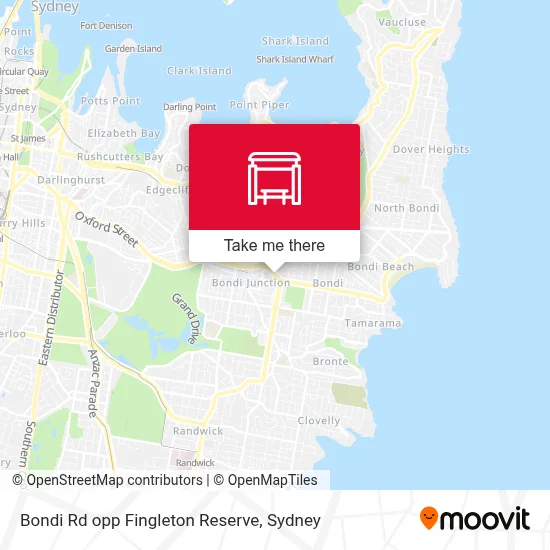 Mapa Bondi Rd opp Fingleton Reserve