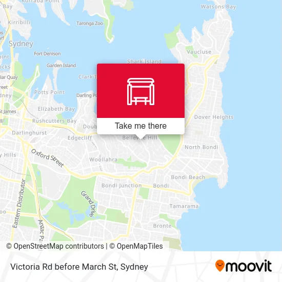 Mapa Victoria Rd before March St