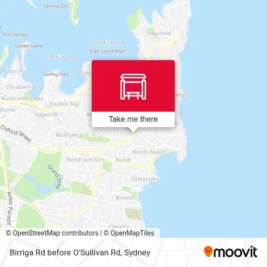 Mapa Birriga Rd before O'Sullivan Rd