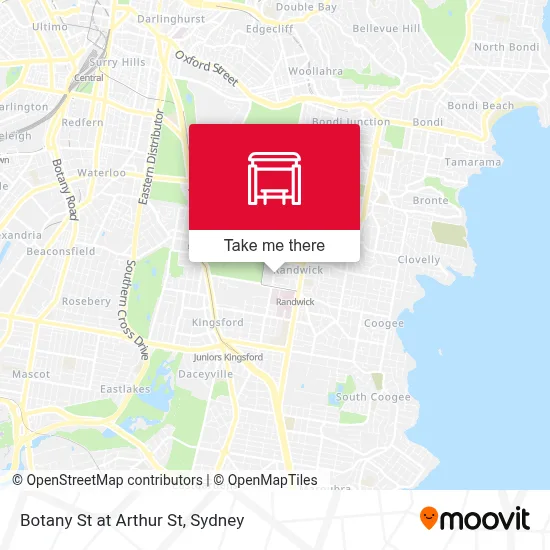 Mapa Botany St at Arthur St