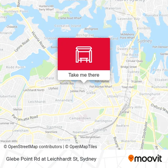 Mapa Glebe Point Rd at Leichhardt St