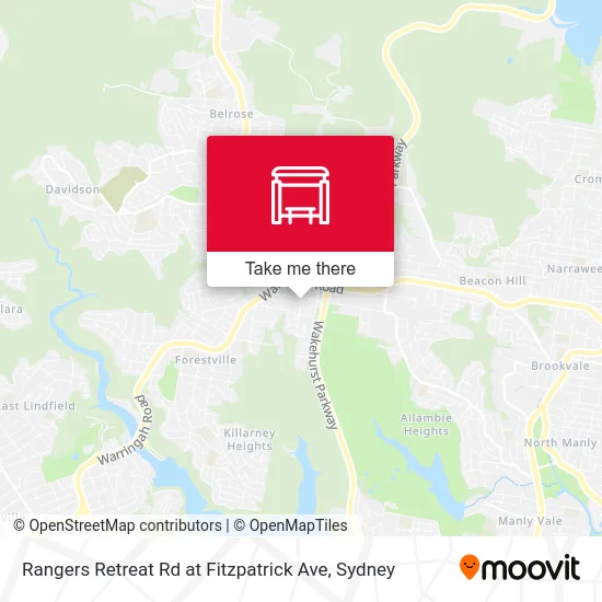 Mapa Rangers Retreat Rd at Fitzpatrick Ave