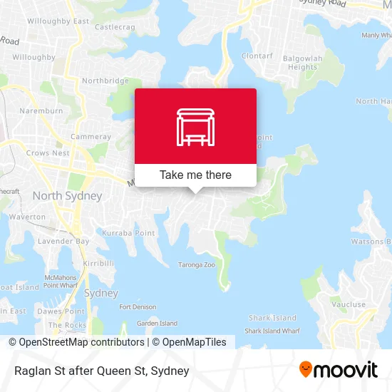 Raglan St after Queen St map