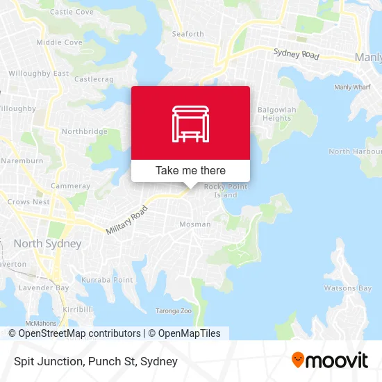 Mapa Spit Junction, Punch St