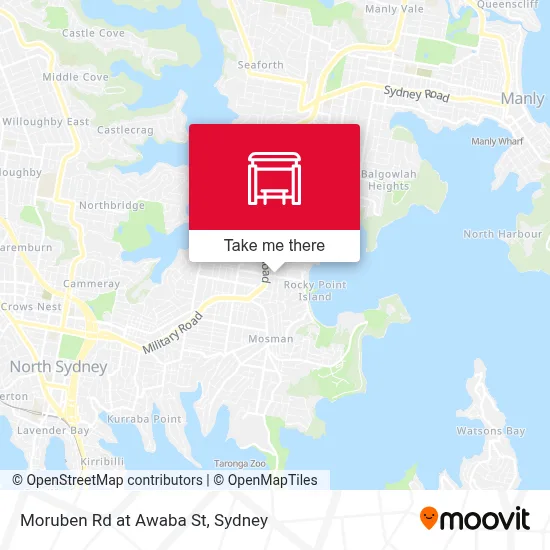 Mapa Moruben Rd at Awaba St