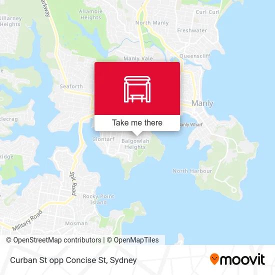 Mapa Curban St opp Concise St