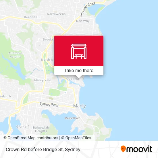 Mapa Crown Rd before Bridge St