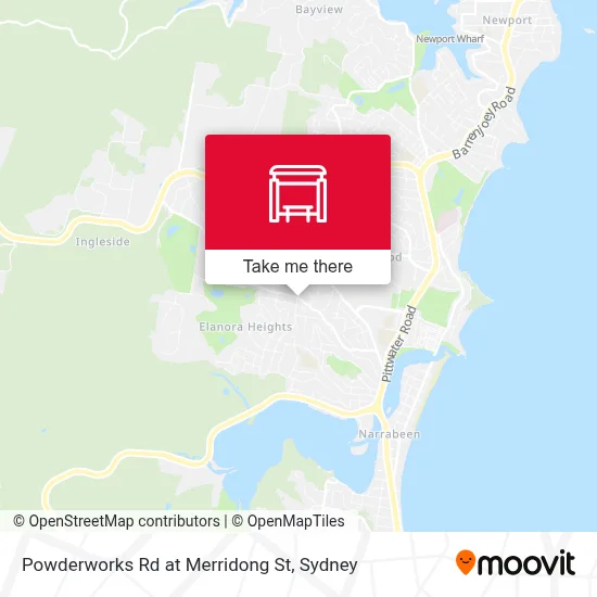 Mapa Powderworks Rd at Merridong St