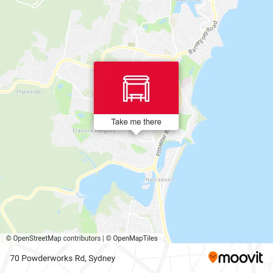 Mapa 70 Powderworks Rd