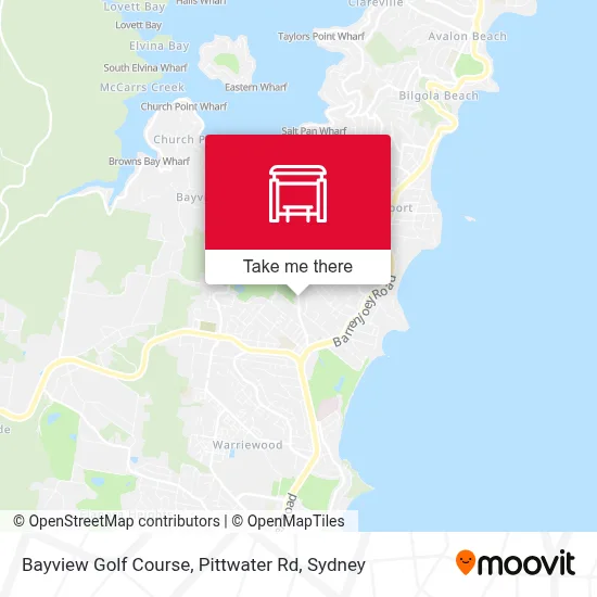 Mapa Bayview Golf Course, Pittwater Rd