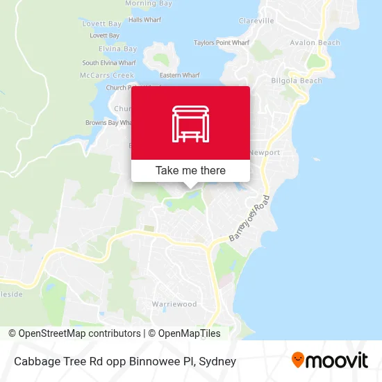 Mapa Cabbage Tree Rd opp Binnowee Pl