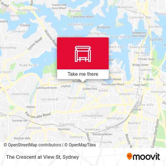 Mapa The Crescent at View St