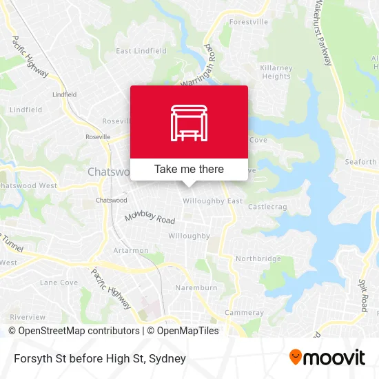 Mapa Forsyth St before High St