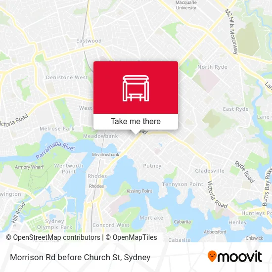 Mapa Morrison Rd before Church St