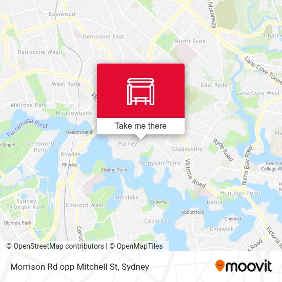 Mapa Morrison Rd opp Mitchell St