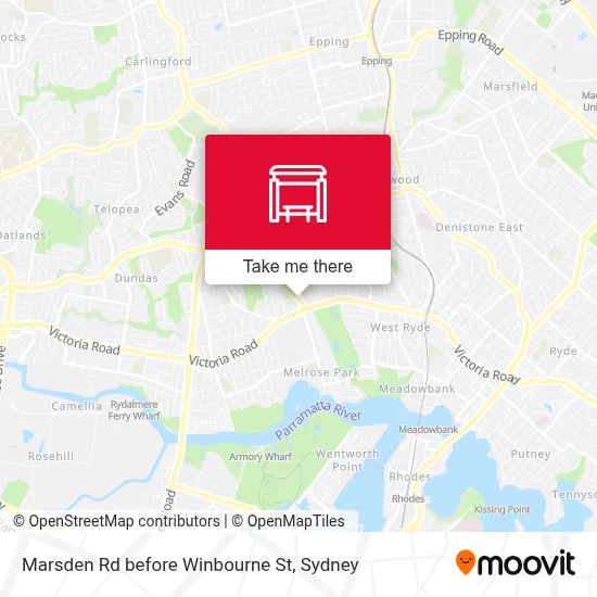 Mapa Marsden Rd before Winbourne St