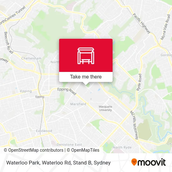 Mapa Waterloo Park, Waterloo Rd, Stand B