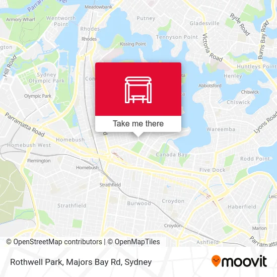 Mapa Rothwell Park, Majors Bay Rd