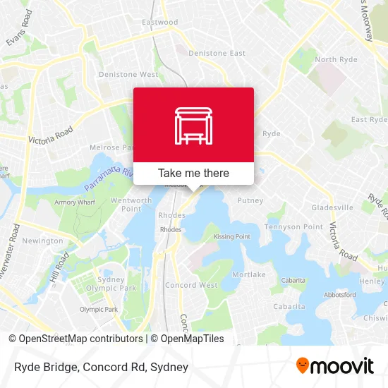 Mapa Ryde Bridge, Concord Rd