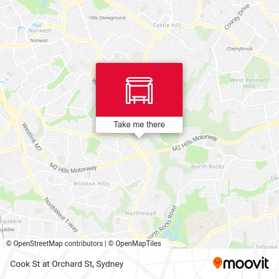 Mapa Cook St at Orchard St