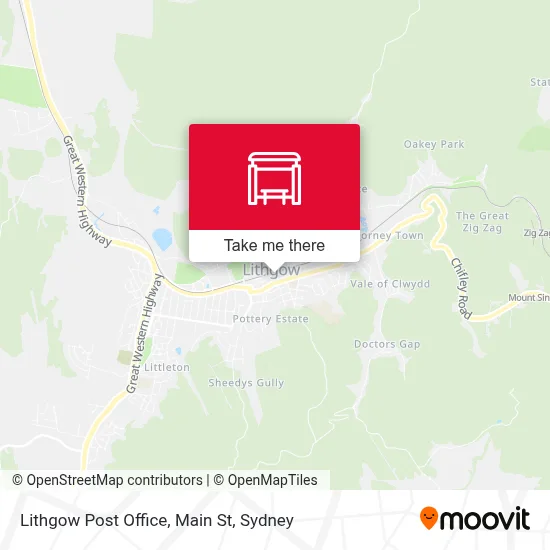 Mapa Lithgow Post Office, Main St