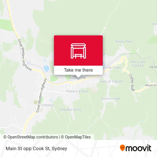 Mapa Main St opp Cook St