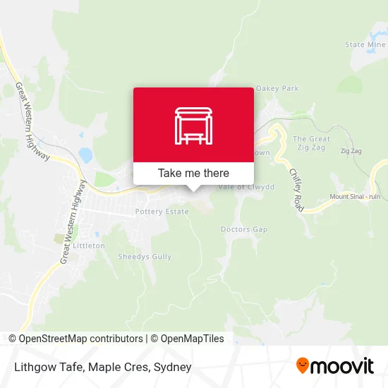 Mapa Lithgow Tafe, Maple Cres