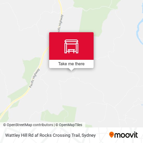 Wattley Hill Rd af Rocks Crossing Trail map
