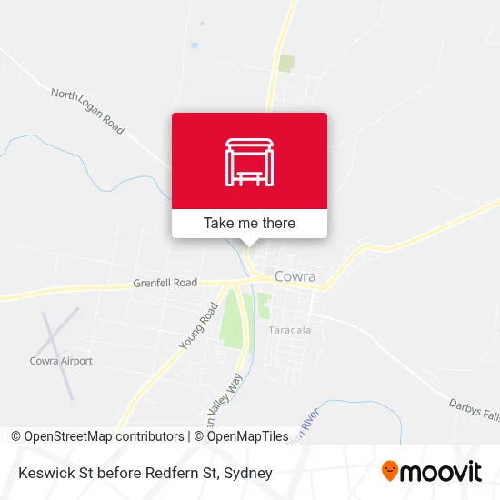 Mapa Keswick St before Redfern St
