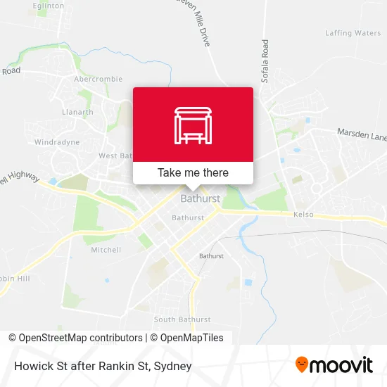 Mapa Howick St after Rankin St