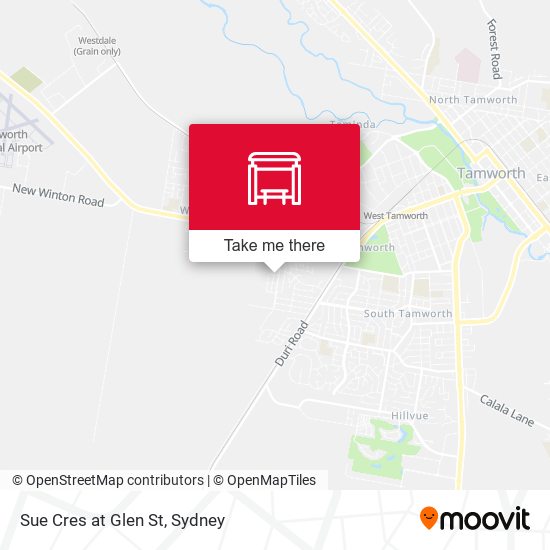 Sue Cres at Glen St map