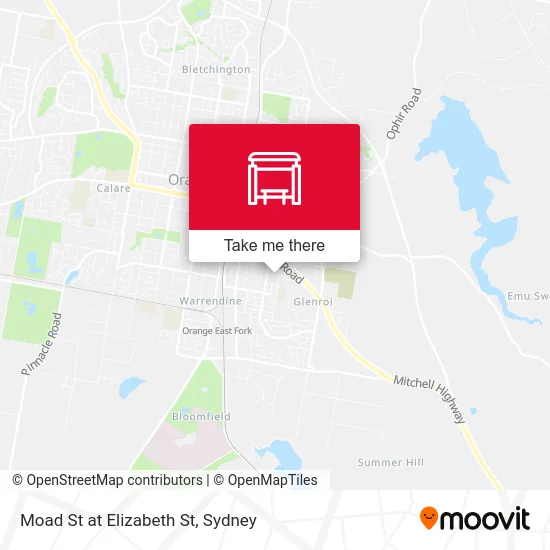 Mapa Moad St at Elizabeth St