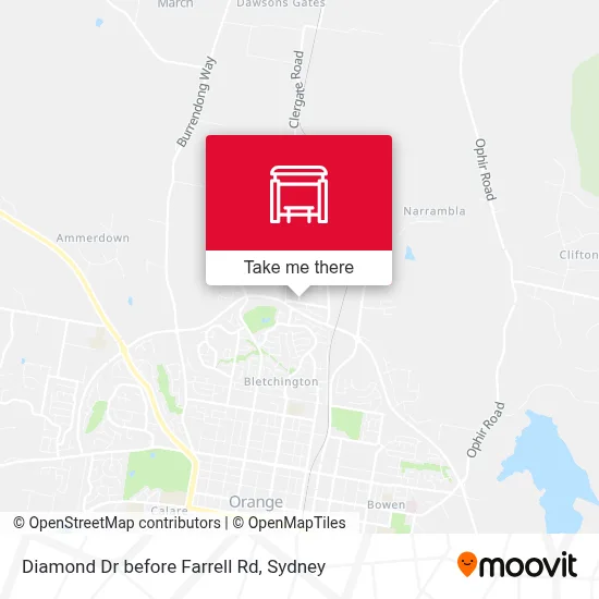 Mapa Diamond Dr before Farrell Rd