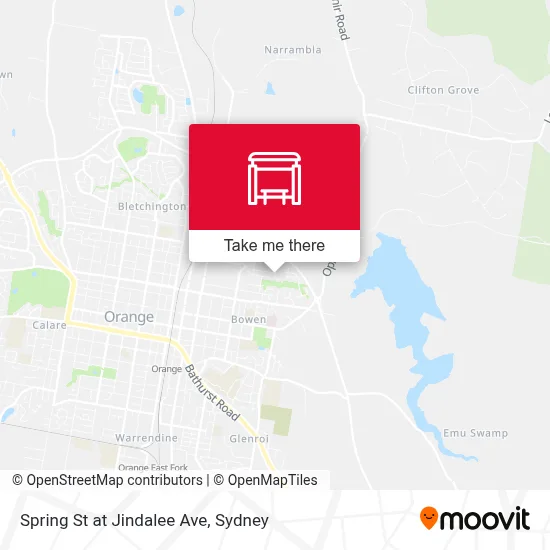 Mapa Spring St at Jindalee Ave