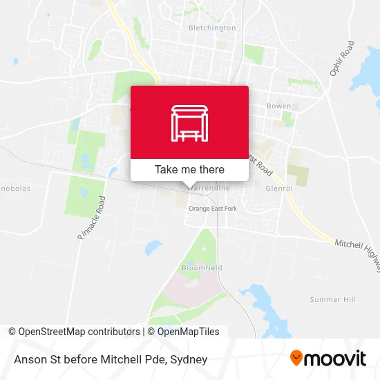 Mapa Anson St before Mitchell Pde