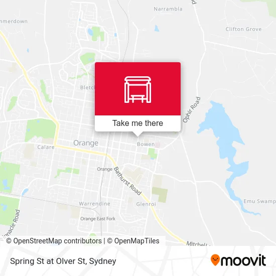 Mapa Spring St at Olver St