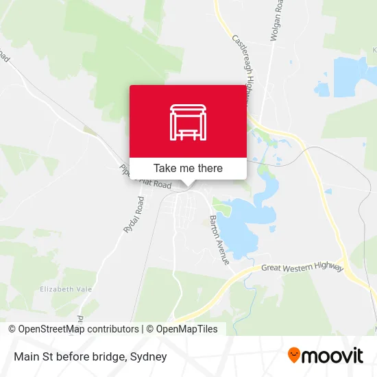 Mapa Main St before bridge