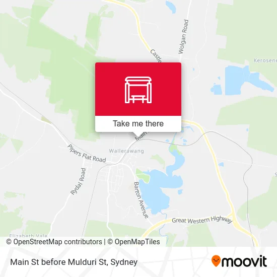 Mapa Main St before Mulduri St