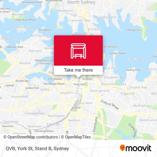 Mapa QVB, York St, Stand B